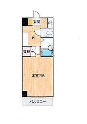 FLEURIR松浦 1Kの間取図画像