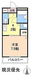 セレニテ伊勢ヶ丘 1Kの間取図画像