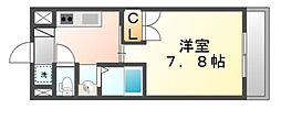 シンメイロード 1Kの間取図画像