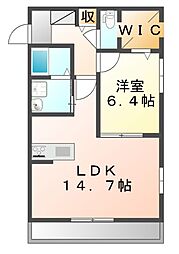 リーベM 1LDKの間取図画像