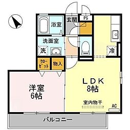 ル・グランサンキェーム5 1LDKの間取図画像