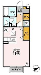パル・ロワール ワンルームの間取図画像