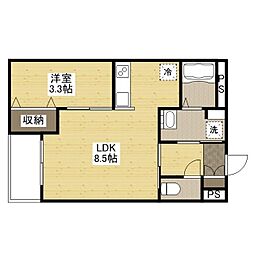 月光福山東弐番館 3階1LDKのリビング/ダイニング