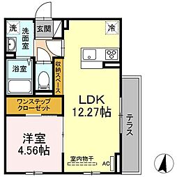 グラン・シャリオ 1階1LDKの間取り