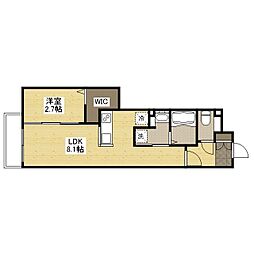 月光福山中央弐番館 3階1LDKの間取り