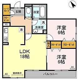 間取図画像 2LDK