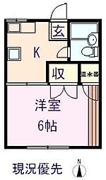ODｙビル 3階1Kの間取り