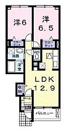 プロスペラーレA 2LDKの間取図画像