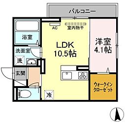 フレッチェ・ボスコ6 1LDKの間取図画像