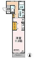D-room船町 ワンルームの間取図画像