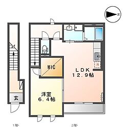 インテリジェントスペース2 1LDKの間取図画像