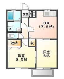 フィアヤーレスツァイテン2 2DKの間取図画像