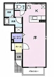 メゾンアルモニー 1Kの間取図画像