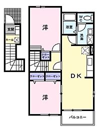 ライトホームズ 2DKの間取図画像