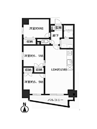 グレーシアス玉造 3LDKの間取図画像