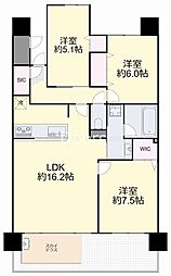 ロイヤルガーデンシティ桑田町 3LDKの間取図画像