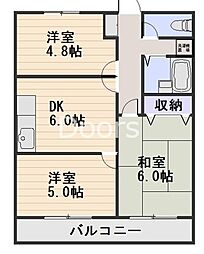 ローズガーデン延友 3DKの間取図画像