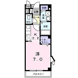 ベル・フィオリーレ 1Kの間取図画像