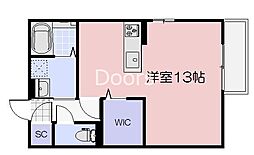 シトロンミエル 1Kの間取図画像