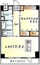 アルストロメリア 1LDKの間取図画像