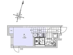 SOU西小山 1Kの間取図画像