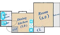 ヴェルデ向丘 1DKの間取図画像