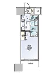 JR京浜東北・根岸線 大森駅 徒歩11分の賃貸マンション 3階1Kの間取り