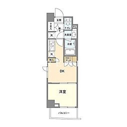 JR京浜東北・根岸線 大井町駅 徒歩9分の賃貸マンション 1階1DKの間取り