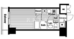 JR山手線 東京駅 徒歩11分の賃貸マンション 4階1Kの間取り
