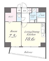 JR山手線 神田駅 徒歩10分の賃貸マンション 3階1LDKの間取り