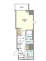 JR山手線 田町駅 徒歩6分の賃貸マンション 5階1Kの間取り