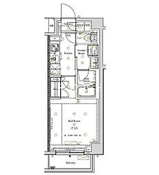 東京臨海高速鉄道りんかい線 大井町駅 徒歩11分の賃貸マンション 2階1Kの間取り