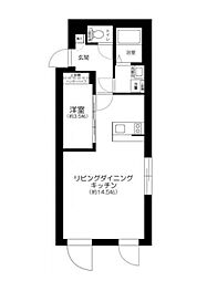 東京メトロ半蔵門線 水天宮前駅 徒歩10分の賃貸マンション 2階1LDKの間取り