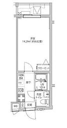 JR総武線 飯田橋駅 徒歩10分の賃貸マンション 2階1Kの間取り