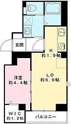 東京メトロ半蔵門線 半蔵門駅 徒歩4分の賃貸マンション 1階1LDKの間取り
