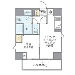東京メトロ南北線 四ツ谷駅 徒歩7分の賃貸マンション 5階1LDKの間取り