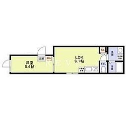 JR総武線 両国駅 徒歩22分の賃貸マンション 4階1LDKの間取り