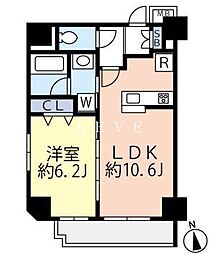JR総武線 浅草橋駅 徒歩2分の賃貸マンション 3階1LDKの間取り