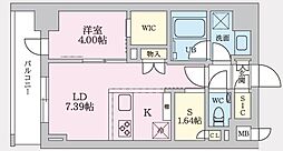 JR総武線 飯田橋駅 徒歩16分の賃貸マンション 2階1SLDKの間取り
