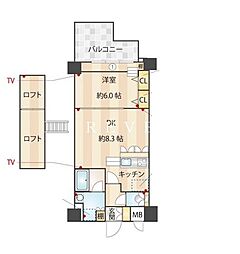 東京メトロ南北線 飯田橋駅 徒歩9分の賃貸マンション 1階1LDKの間取り