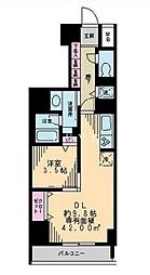 都営浅草線 宝町駅 徒歩5分の賃貸マンション 6階1LDKの間取り