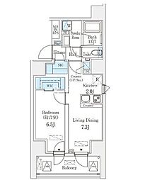JR総武線 水道橋駅 徒歩9分の賃貸マンション 8階1LDKの間取り