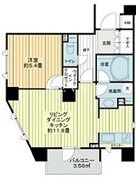 都営大江戸線 春日駅 徒歩5分の賃貸マンション 2階1LDKの間取り