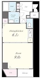 JR山手線 上野駅 徒歩3分の賃貸マンション 5階1DKの間取り