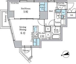 東京メトロ日比谷線 秋葉原駅 徒歩12分の賃貸マンション 3階1LDKの間取り