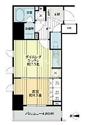JR総武線 浅草橋駅 徒歩9分の賃貸マンション 8階1DKの間取り