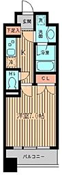 JR総武線 飯田橋駅 徒歩15分の賃貸マンション 6階1Kの間取り
