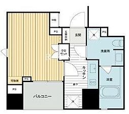 ライオンズ千代田岩本町ミレス 1Kの間取図画像