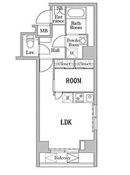 東京メトロ銀座線 神田駅 徒歩8分の賃貸マンション 4階1LDKの間取り