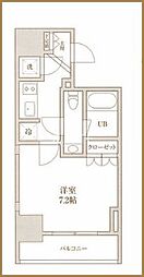JR山手線 神田駅 徒歩3分の賃貸マンション 6階1Kの間取り
